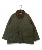 Barbourバブアー）の古着「BEDALE ポリエステル×コットン オイルドジャケット　252MCAS100」｜オリーブ