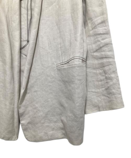 ebure（エブール）ebure (エブール) リネンノーカラージャケット　LINEN JACKET 3110400132 サイズ:38の古着・服飾アイテム