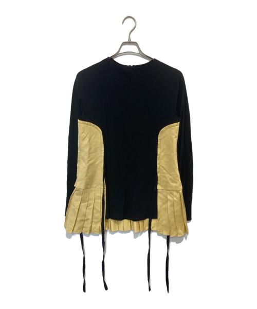 MARNI（マルニ）MARNI (マルニ) pleated canvas and crepe blouse CAMA0354FQ ブラック サイズ:38の古着・服飾アイテム