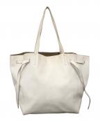 CELINEセリーヌ）の古着「カバファントム スモールレザートートバッグ　Leather tote bag」｜ホワイト
