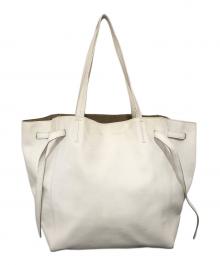 CELINE（セリーヌ）の古着「カバファントム スモールレザートートバッグ　Leather tote bag」｜ホワイト