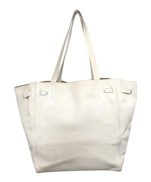 CELINE（セリーヌ）CELINE (セリーヌ) カバファントム スモールレザートートバッグ　Leather tote bag ホワイトの古着・服飾アイテム