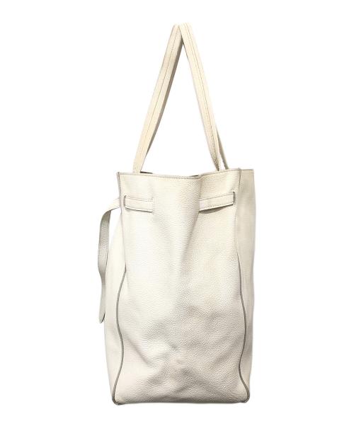CELINE（セリーヌ）CELINE (セリーヌ) カバファントム スモールレザートートバッグ　Leather tote bag ホワイトの古着・服飾アイテム