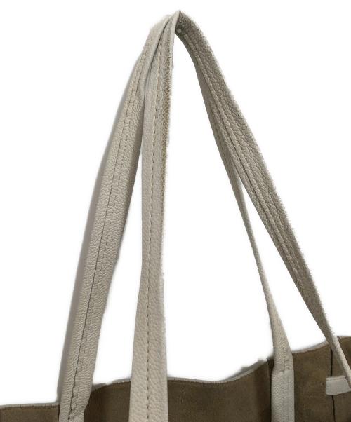 CELINE（セリーヌ）CELINE (セリーヌ) カバファントム スモールレザートートバッグ　Leather tote bag ホワイトの古着・服飾アイテム