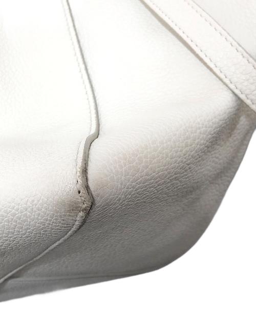 CELINE（セリーヌ）CELINE (セリーヌ) カバファントム スモールレザートートバッグ　Leather tote bag ホワイトの古着・服飾アイテム