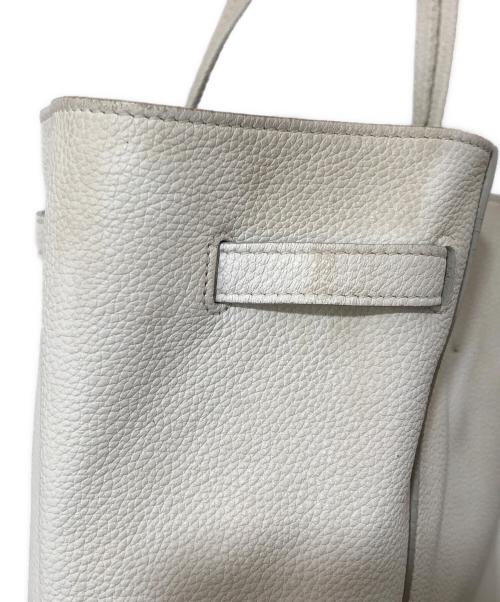 CELINE（セリーヌ）CELINE (セリーヌ) カバファントム スモールレザートートバッグ　Leather tote bag ホワイトの古着・服飾アイテム