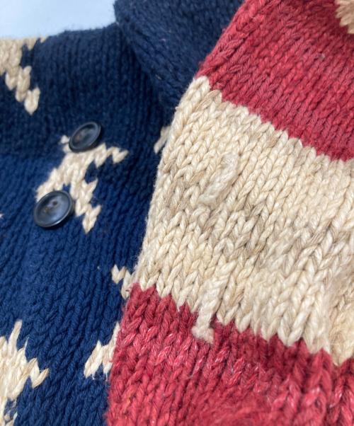 Denim & Supply Ralph Lauren（デニム＆サプライ ラルフローレン）Denim & Supply Ralph Lauren (デニム＆サプライ ラルフローレン) ショールカラー星条旗ニット ベージュ サイズ:Mの古着・服飾アイテム