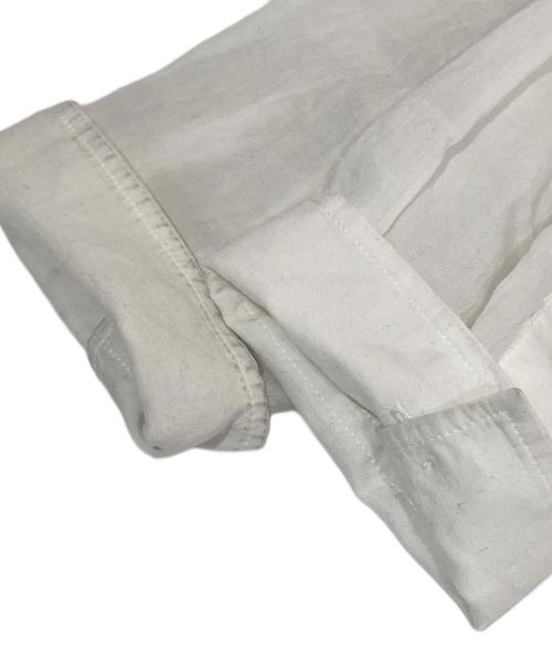 Yohji Yamamoto pour homme（ヨウジヤマモト プールオム）Yohji Yamamoto pour homme CELLULOSE LOAN BACK PANELED SLIT BLOUSE(セルロースローン バックパネルド スリットブラウス) 25SS HP-B69-234 ホワイト サイズ:2の古着・服飾アイテム