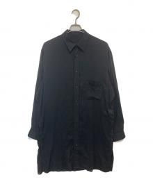 Yohji Yamamoto pour homme（ヨウジヤマモト プールオム）の古着「ロングシャツ HP-B70-233」｜ブラック