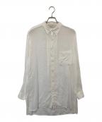 Yohji Yamamoto pour hommeヨウジヤマモト プールオム）の古着「P・CELLULOSE LAWN Z-CLASSIC BIG SHIRT(セルロースローン クラシックビッグシャツ) YOHJI YAMAMOTO PZ-B11-200」｜ホワイト