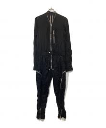 RICK OWENS（リックオウエンス）の古着「Bauhaus Larry Flightsuit(バウハウスラリーフライトスーツ) 22SS 	RU01B1553-J 」｜ブラック