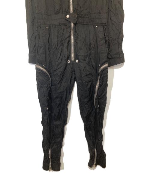 RICK OWENS（リックオウエンス）RICK OWENS (リックオウエンス) Bauhaus Larry Flightsuit(バウハウスラリーフライトスーツ) 22SS 	RU01B1553-J  ブラック サイズ:50の古着・服飾アイテム