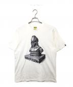 A BATHING APE×NEIGHBORHOODアベイシングエイプ×ネイバーフッド）の古着「BAPE GALLERY NEIGHBORHOOD TEE（べイプギャラリーネイバーフッドTシャツ）」｜ホワイト