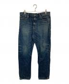 NEIGHBORHOODネイバーフッド）の古着「WASHED DENIM DP MID PANTS(ウォッシュドデニム ミッドパンツ)　232XBNH-PTM05」｜インディゴ