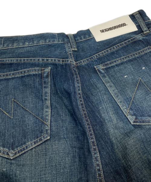 NEIGHBORHOOD（ネイバーフッド）NEIGHBORHOOD (ネイバーフッド) WASHED DENIM DP MID PANTS(ウォッシュドデニム ミッドパンツ)　232XBNH-PTM05 インディゴ サイズ:Lの古着・服飾アイテム