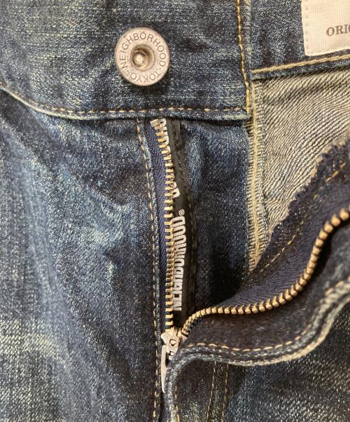 NEIGHBORHOOD（ネイバーフッド）NEIGHBORHOOD (ネイバーフッド) WASHED DENIM DP MID PANTS(ウォッシュドデニム ミッドパンツ)　232XBNH-PTM05 インディゴ サイズ:Lの古着・服飾アイテム