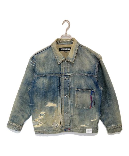 NEIGHBORHOOD（ネイバーフッド）NEIGHBORHOOD (ネイバーフッド) 24SS SAVAGE DENIM TYPE-1 JACKET（サベージ デニム タイプ1 ジャケット）/ デニム トラッカージャケット　241XBNH-JKM01 インディゴ サイズ:Lの古着・服飾アイテム