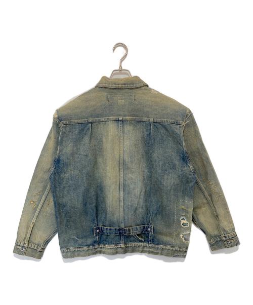 NEIGHBORHOOD（ネイバーフッド）NEIGHBORHOOD (ネイバーフッド) 24SS SAVAGE DENIM TYPE-1 JACKET（サベージ デニム タイプ1 ジャケット）/ デニム トラッカージャケット　241XBNH-JKM01 インディゴ サイズ:Lの古着・服飾アイテム