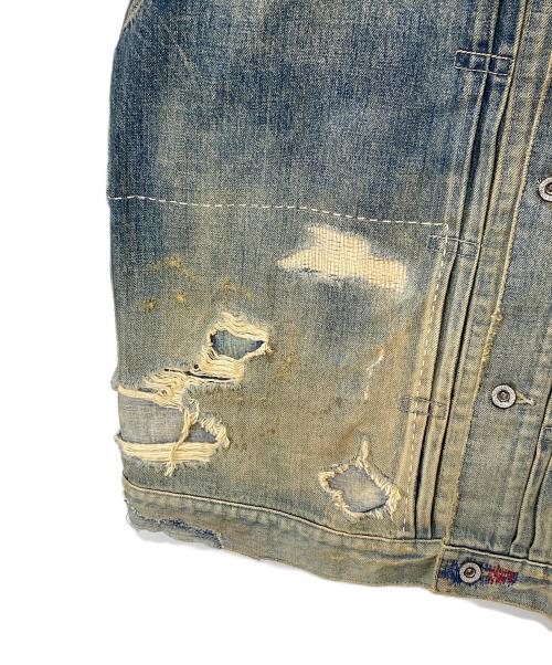 NEIGHBORHOOD（ネイバーフッド）NEIGHBORHOOD (ネイバーフッド) 24SS SAVAGE DENIM TYPE-1 JACKET（サベージ デニム タイプ1 ジャケット）/ デニム トラッカージャケット　241XBNH-JKM01 インディゴ サイズ:Lの古着・服飾アイテム