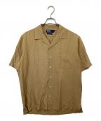 POLO RALPH LAURENポロ・ラルフローレン）の古着「90’s CALDWELL(コールドウェル) / シルクコットンオープンカラーシャツ」｜ブラウン