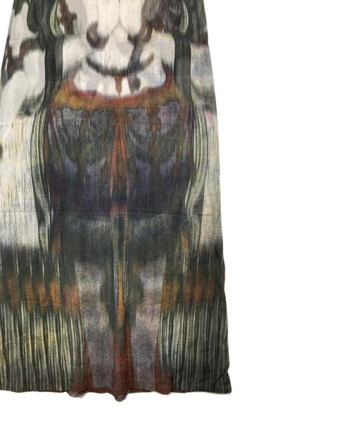 VIVIENNE TAM（ヴィヴィアンタム）VIVIENNE TAM (ヴィヴィアンタム) 仏陀柄 パワーネットロングワンピース / 00年 Y2K グリーンの古着・服飾アイテム