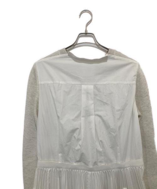 sacai（サカイ）sacai (サカイ) ドッキングプリーツシャツワンピース 21-05719 アイボリー サイズ:3の古着・服飾アイテム