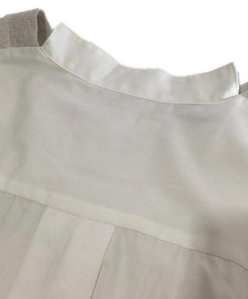 sacai（サカイ）sacai (サカイ) ドッキングプリーツシャツワンピース 21-05719 アイボリー サイズ:3の古着・服飾アイテム