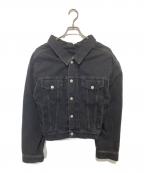BALENCIAGAバレンシアガ）の古着「16AW スウィング デニム ジャケット 458106」｜ブラック