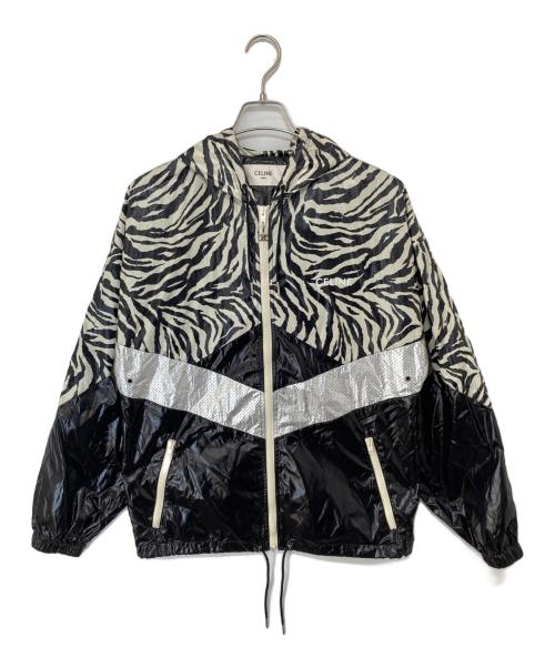 CELINE（セリーヌ）CELINE (セリーヌ) ゼブラルックルーズカットジャケッ / ナイロンジャケット  2W537260Q ブラック サイズ:44の古着・服飾アイテム