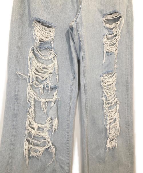 MSGM（エムエスジーエム）MSGM (エムエスジーエム) クラッシュデニムパンツ インディゴ サイズ:40の古着・服飾アイテム