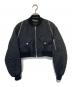 ALEXANDER WANG（アレキサンダー・ワン）の古着「ロゴプリント クロップドボンバージャケット」｜ブラック