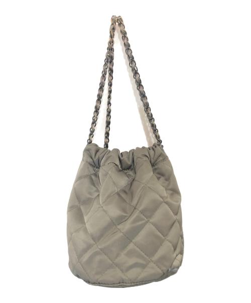 PORTER（ポーター）PORTER (ポーター) NEXUSVII (ネクサスセブン) キルティング チェーン巾着バッグ カーキの古着・服飾アイテム