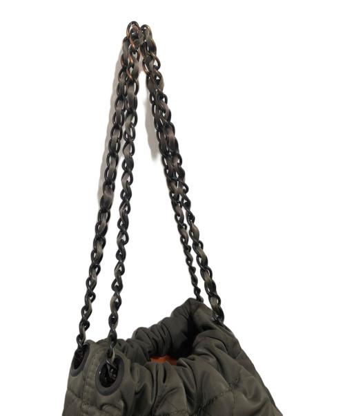 PORTER（ポーター）PORTER (ポーター) NEXUSVII (ネクサスセブン) キルティング チェーン巾着バッグ カーキの古着・服飾アイテム