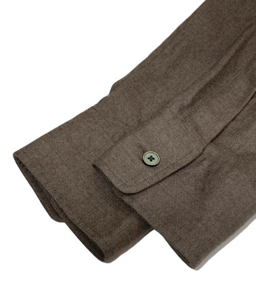 AURALEE（オーラリー）AURALEE (オーラリー) SUPER LIGHT WOOL SHIRT　スーパーライトウールシャツ　A24AS01OS ブラウン サイズ:3の古着・服飾アイテム