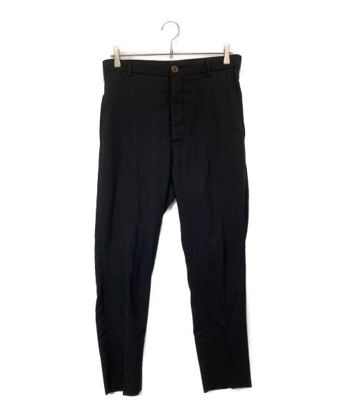 Vivienne Westwood man（ヴィヴィアン ウェストウッド マン）Vivienne Westwood man (ヴィヴィアン ウェストウッド マン) モヘヤ混ウールスラックス　MOHAIR BLEND WOOL SLACKS 4445-1713 ブラック サイズ:46の古着・服飾アイテム