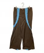 FFFPOSTALSERVICEトリプルエフポスタルサービス）の古着「ジップデザインワイドパンツ」｜ブラウン