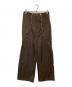 FFFPOSTALSERVICE (トリプルエフポスタルサービス) ジップデザインワイドパンツ ブラウン サイズ:S：14000円