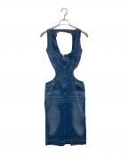 FETICOフェティコ）の古着「SQUARE-NECK BUSTIER DENIM DRESS(ビスチェデニムドレス) FTC242-0803」｜インディゴ