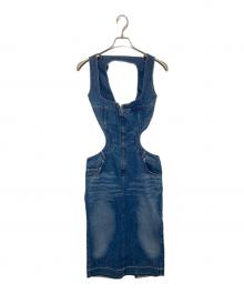 FETICO（フェティコ）の古着「SQUARE-NECK BUSTIER DENIM DRESS(ビスチェデニムドレス) FTC242-0803」｜インディゴ