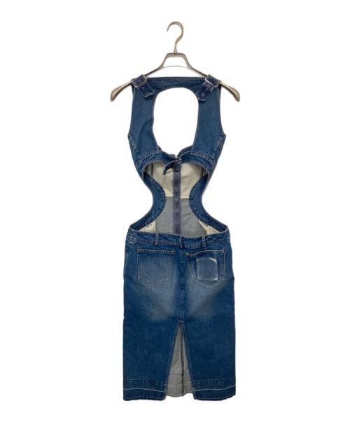 FETICO（フェティコ）FETICO (フェティコ) SQUARE-NECK BUSTIER DENIM DRESS(ビスチェデニムドレス) FTC242-0803 インディゴ サイズ:1の古着・服飾アイテム