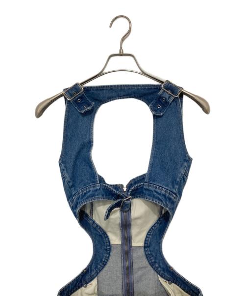 FETICO（フェティコ）FETICO (フェティコ) SQUARE-NECK BUSTIER DENIM DRESS(ビスチェデニムドレス) FTC242-0803 インディゴ サイズ:1の古着・服飾アイテム
