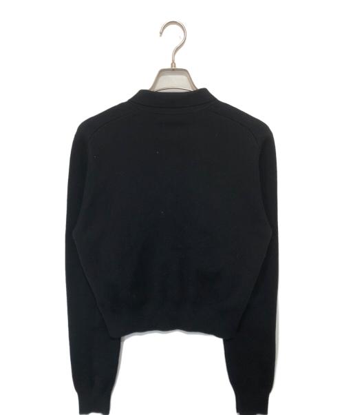 CABAN（キャバン）CABAN (キャバン) コットンカシミヤ パールロゴポロカーディガン　39-02-44-02001 ブラック サイズ:Fの古着・服飾アイテム