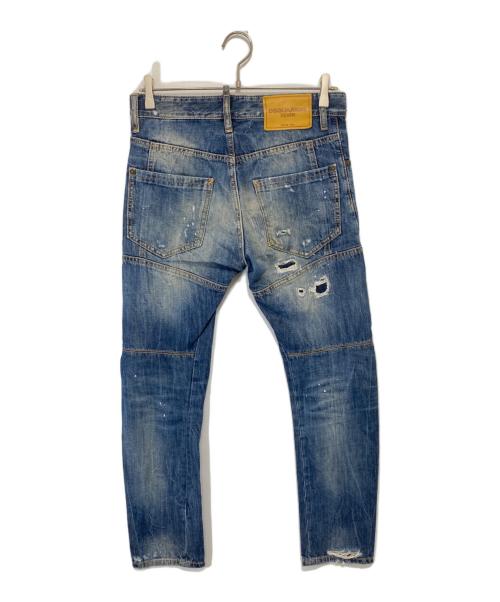 DSQUARED2（ディースクエアード）DSQUARED2 (ディースクエアード) DIRTY VINTAGE WASH TIDY BIKER JEAN　ダーティーヴィンテージウォッシュティディーバイカージーン　S74LA0896 インディゴ サイズ:42の古着・服飾アイテム