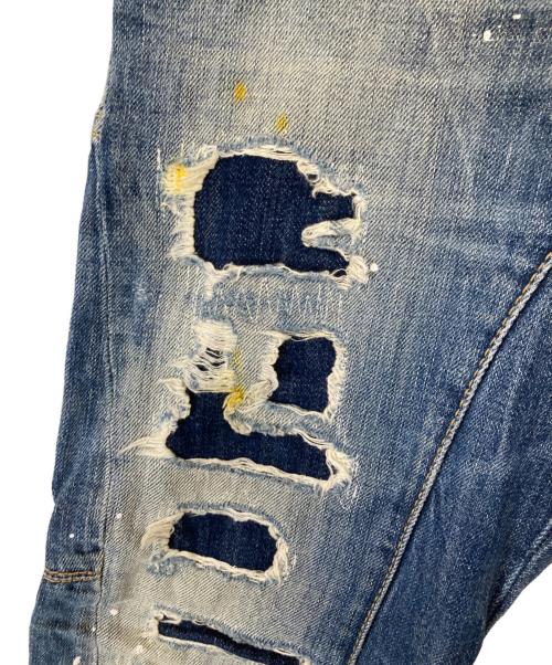 DSQUARED2（ディースクエアード）DSQUARED2 (ディースクエアード) DIRTY VINTAGE WASH TIDY BIKER JEAN　ダーティーヴィンテージウォッシュティディーバイカージーン　S74LA0896 インディゴ サイズ:42の古着・服飾アイテム