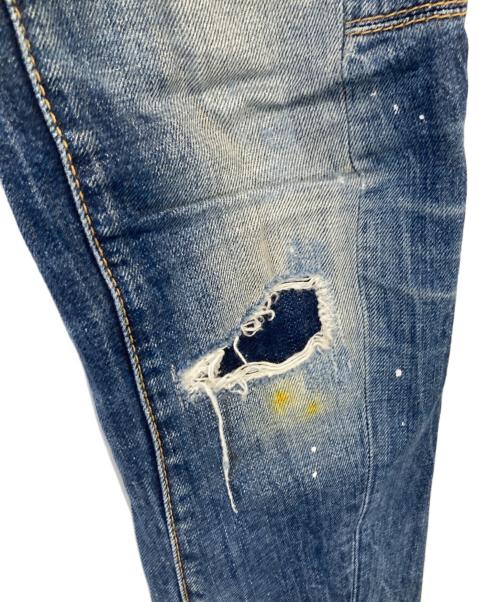 DSQUARED2（ディースクエアード）DSQUARED2 (ディースクエアード) DIRTY VINTAGE WASH TIDY BIKER JEAN　ダーティーヴィンテージウォッシュティディーバイカージーン　S74LA0896 インディゴ サイズ:42の古着・服飾アイテム