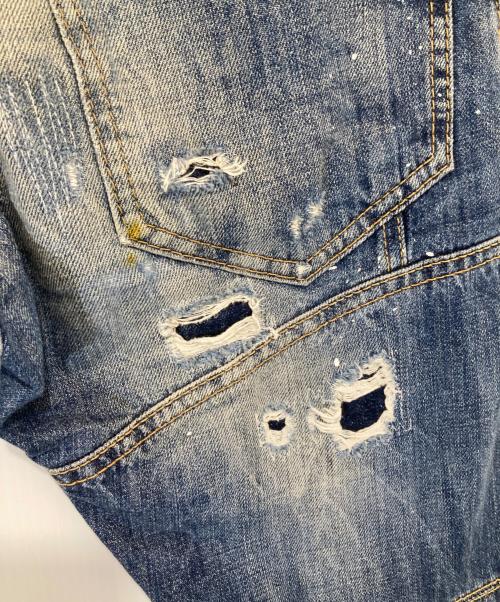 DSQUARED2（ディースクエアード）DSQUARED2 (ディースクエアード) DIRTY VINTAGE WASH TIDY BIKER JEAN　ダーティーヴィンテージウォッシュティディーバイカージーン　S74LA0896 インディゴ サイズ:42の古着・服飾アイテム