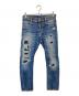 DSQUARED2（ディースクエアード）の古着「DIRTY VINTAGE WASH TIDY BIKER JEAN　ダーティーヴィンテージウォッシュティディーバイカージーン　S74LA0896」｜インディゴ