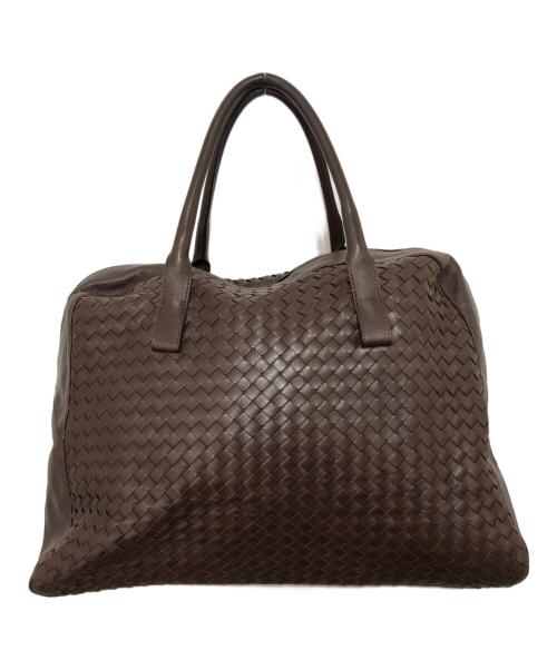 BOTTEGA VENETA（ボッテガベネタ）BOTTEGA VENETA (ボッテガベネタ) イントレチャート レザーボストンバッグ　10100101319CHO ブラウンの古着・服飾アイテム