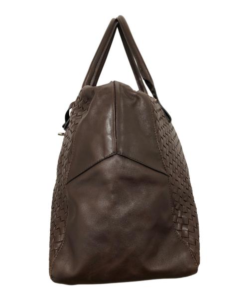 BOTTEGA VENETA（ボッテガベネタ）BOTTEGA VENETA (ボッテガベネタ) イントレチャート レザーボストンバッグ　10100101319CHO ブラウンの古着・服飾アイテム