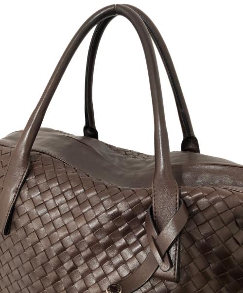 BOTTEGA VENETA（ボッテガベネタ）BOTTEGA VENETA (ボッテガベネタ) イントレチャート レザーボストンバッグ　10100101319CHO ブラウンの古着・服飾アイテム